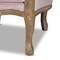 Baxton Studio Genevieve Light Pink Velvet Upholstered White-Washed Oak Wood Armchair 156-9492 - alternate 8